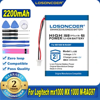 100% Оригинальный Аккумулятор LOSONCOER 2200 мАч L-LB2 Для Беспроводной Мыши Logitech Mx1000 MX 1000 M-RAG97 190247-1000 MX-1000
