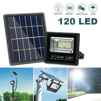 120Led Солнечный проектор, солнечный отражатель, наружные солнечные прожекторы, прожекторы охранного освещения, настенные светильники для садовой дорожки, гаража