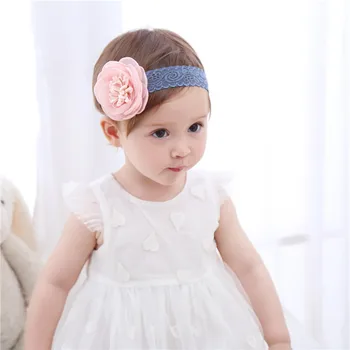 2023 Корейская Повязка на голову для девочки Милая Детская Резинка для волос Новорожденный Цветок Повязка на голову для малышей Головные Уборы детские Аксессуары для волос