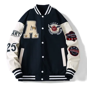 2023 Новый INS Модный бейсбольный свитер в стиле колледжа, унисекс, уличное полотенце в стиле хип-хоп, вышитая повседневная куртка, мужская куртка пилота