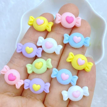 20шт 3D-талисманов Kawaii Cute Mini Love Candy, украшения для ногтей, Маникюр, Подарочная коробка для ногтей, Аксессуары для украшения