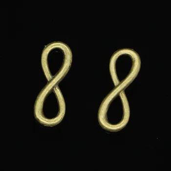 25шт античных бронзовых разъемов с символом бесконечности, брелков для браслетов 