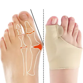 2ШТ = 1 пара Корректор для пальцев ног, ортопедические средства для ухода за ногами, Коррекция косточки большого пальца, Мягкие носки для педикюра, Выпрямитель для большого пальца стопы
