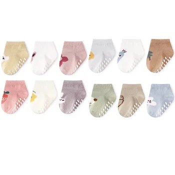3 пары/лот, Новые детские носки, Летние тонкие нескользящие носки для новорожденных мальчиков и девочек с героями мультфильмов