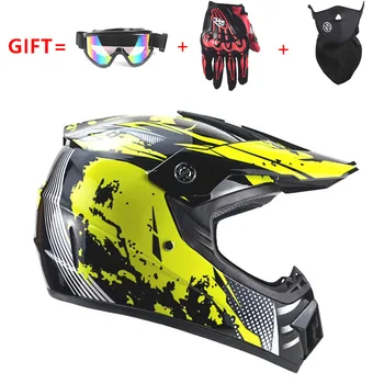 3 Подарка, Мотоциклетный шлем для бездорожья, внедорожник, Скоростной спуск, горный велосипед, кроссовый шлем, Capacetes для мотокросса