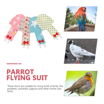 4 шт. Летный костюм Parrot, Креативный аксессуар для птиц, Африканские товары для домашних животных, Серые Брюки с поясом, Маленький дышащий подгузник