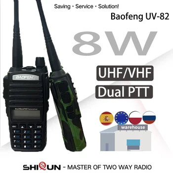 8 Вт Двухдиапазонная рация BaoFeng UV-82 с NA-771 VHF/UHF UV 82 Walkie Talkie 10 КМ UV82 Baofeng 8 Вт Радио 10 КМ UV-9R UV-5R