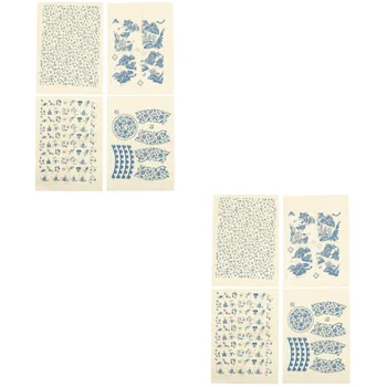 8 листов гончарной подглазурной бумаги в китайском стиле для переноса подглазури на гончарную бумагу