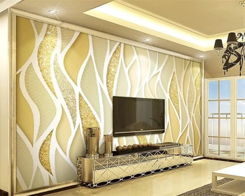 Beibehang Обои на заказ золото роскошный золотой порошок flash line 3d гостиная комната ТВ фон обои для стен 3 d