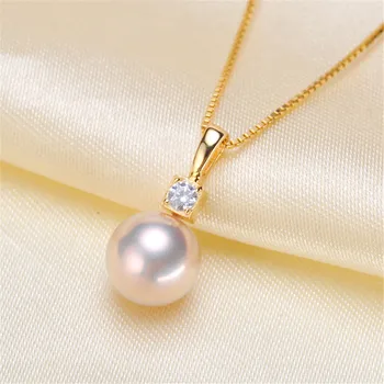 DIY аксессуар S925 стерлингового серебра жемчужный кулон с пустой опорой ожерелье в стиле принцессы кулон для женщин 7-10 мм бусины