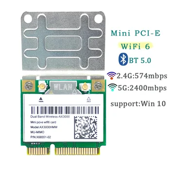 intel AX200 WiFi6 AX200HMW BT 5,0 mini AX200NGW AX3000 Mini PCIe WiFi Сетевая карта PK 9260AC 8265ac 2974 Мбит/с для Windows 10