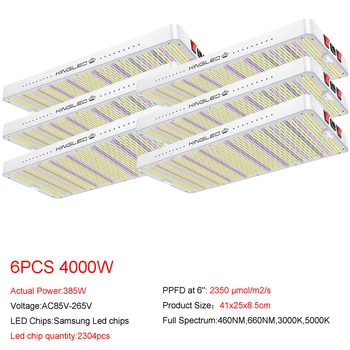 KINGLED 6PCS 4000W LED grow light Samsung 301h Фитолампа для выращивания рассады комнатных растений, палатки для выращивания цветов, системы гидропоники