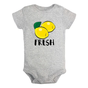 Lemon Fresh Lemonade Забавное Графическое детское Боди, Милые комбинезоны для мальчиков и девочек, Комбинезон с короткими рукавами для младенцев, Мягкая одежда для новорожденных