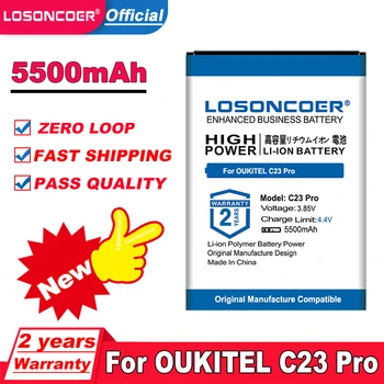LOSONCOER Лучший бренд, 100% новый аккумулятор емкостью 5500 мАч для аккумулятора мобильного телефона OUKITEL C23 Pro
