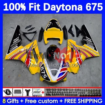 OEM обвес для Daytona 675 Daytona-675 2009 2010 2011 2012 194No.0 Daytona675 09 10 11 12 Обтекатель литьевой формы Глянцево-желтый