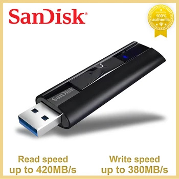 SanDisk Pendrive Extreme PRO USB3.2 Твердотельный флэш-накопитель С производительностью до 420 Мбит/с 128 Г 256 Г Металлическая USB-карта памяти Оригинал