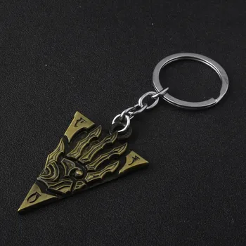 SG Новая Винтажная игра The Elder Scrolls Morrowind Брелки с буквенным логотипом и подвеской в виде треугольника Динозавра, Брелок для ключей, Женские Мужские украшения