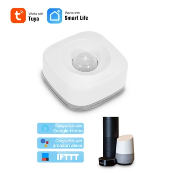 WIFI PIR Датчик Движения Беспроводной Пассивный ИК-Детектор Датчик Охранной Сигнализации Tuya APP Control Умный Дом для Alexa Google Home