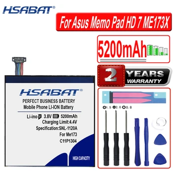 Аккумулятор HSABAT C11P1304 5200 мАч для Asus Memo Pad Hd 7 Me173x K00b HD7 ME173 K00U ME180A K00L с номером отслеживания