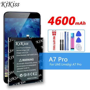 Аккумулятор KiKiss для UMI Umidigi A7 Pro 4600 мАч, 100% Новые запасные части, аксессуары для телефонов, аккумуляторы с инструментами