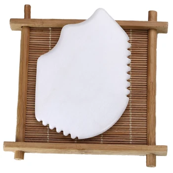 Белый Нефритовый ГУА-ША, Соскабливающий Гуаша, Массажер, Инструменты, Гребень из камня Гуа-Ша, изготовленный на заказ инструментальный камень гуа-ша