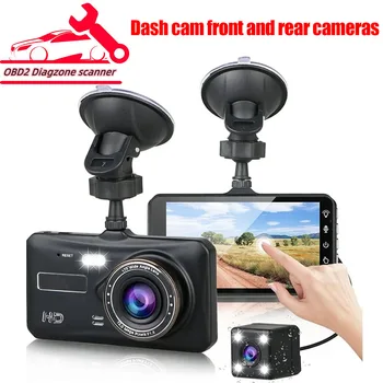 Видеорегистратор Передняя и задняя камеры автомобильный видеорегистратор автомобильный видеомагнитофон Черный ящик автомобиля FULL HD 1080P Регистратор водителя ночного видения