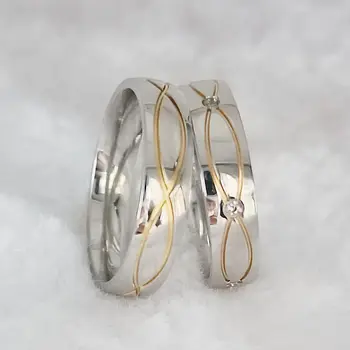 Высококачественные Наборы обручальных колец для пар в винтажном стиле для мужчин и женщин, модные дизайнерские украшения из нержавеющей стали, Любовное кольцо