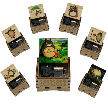 Деревянная музыкальная шкатулка Tonari No Totoro Музыкальная тема My Neighbor Totoro Механическая детская игрушка Подарок на День рождения Рождество Подарок на Новый Год