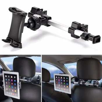 Держатель подголовника автомобиля, Подставка для планшета на заднем сиденье автомобиля, Двухпозиционный Регулируемый Кронштейн с вращением на 360 градусов для iPad air/mini2/3 /4