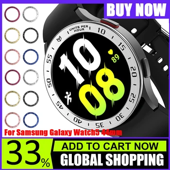 Для Samsung Galaxy Watch 5 Безель Кольцо Крышка Защитное кольцо со шкалой смарт-часы Безель Кольцо Защита края экрана 44 мм