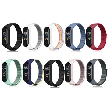 для xiaomiMi Smart Band регулируемый браслет с 7 петлями, спортивный нейлоновый ремешок для часов