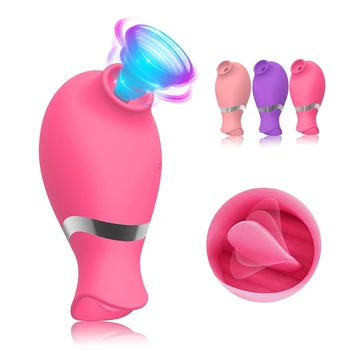 Женский клитор, сосущий язык, добавляющий вибратор, Массажер для мастурбации точки G, женские секс-игрушки, товары для взрослых Для женщин 18+