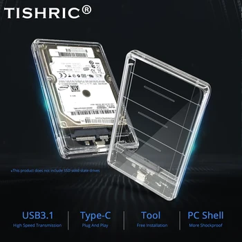 Жесткий Диск TISHRIC HDD SSD Caddy Case 2,5 ‘От SATA До Type C Мобильный Чехол Жесткий Диск Внешняя Коробка Емкостью 3 ТБ Корпус Жесткого Диска Optibay С Кабелем