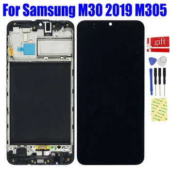ЖК-Дисплей Для Samsung Galaxy M30 2019 M30 M305 M305F M305DS ЖК-Дисплей Панель Монитора Сенсорный Экран Дигитайзер Сенсорная Сборка Рамка