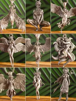Изысканная мода Сексуальная Богиня Ангел Темный Лорд Кулон Ожерелье Креативные Анимационные персонажи Множество стилей на выбор