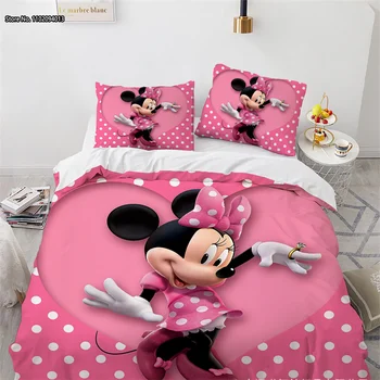 Классическая детская спальня с рисунком Микки Мауса из Диснеевского аниме, Комплект постельного белья с рисунком из аниме, Стеганое одеяло с цифровой 3D печатью, Подушка
