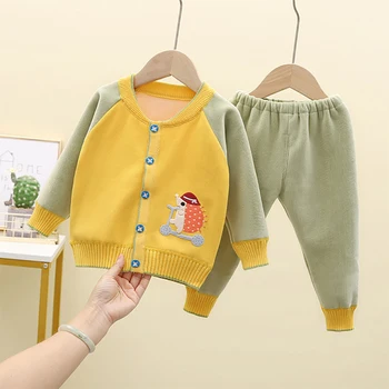 Комплекты детской одежды LZH, новый осенне-зимний комплект для новорожденных девочек, комплект одежды для маленьких девочек с длинными рукавами, утепленные костюмы с героями мультфильмов