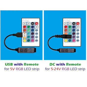 Контроллер RGB DC5-24V Bluetooth-совместимое музыкальное смарт-приложение с дистанционным управлением 24 клавиши для светодиодной ленты RGB 5050 2538