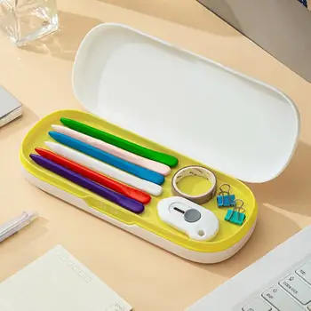Коробка для ручек водонепроницаемая портативная идеальный подарок мультяшный робот двухслойная коробка для ручек пенал для ежедневного использования
