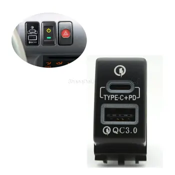 Красное Автомобильное Быстрое Зарядное Устройство TYPE-C PD с Интерфейсом USB Для Nissan Qashqai Tiida Teana Sunny Y61 Y62 X-Trail Sylphy