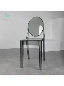 Креативный Дизайн спинки Хрустальный Компьютерный стул Devil Ghost Chair Европейский Прозрачный Барный Стул Модный Обеденный Стул Стул Для макияжа