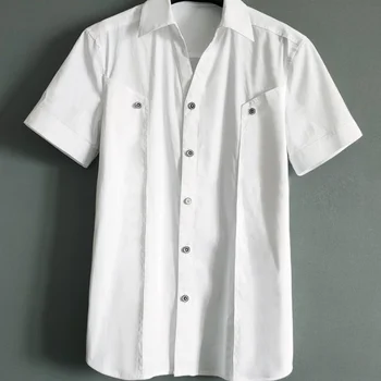 Летняя новая мужская повседневная рубашка с коротким рукавом Модная классическая удобная большого размера