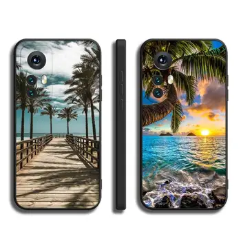 Летняя Пляжная Сцена на Закате на фоне морской Пальмы Чехол Для Телефона Xiaomi Redmi Note 11 10 9C pro 10X K20 Задняя крышка Note 9A K40 Крышка