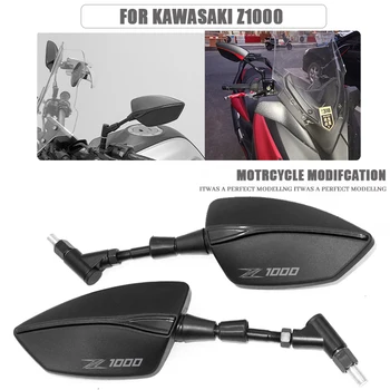Логотип Z1000 Универсальное зеркало заднего вида для мотоцикла, зеркала заднего вида для скутера, Заднее боковое зеркало 8 мм 10 мм для kawasaki Z1000 Z 1000