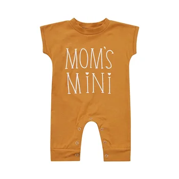 Мама и малыш 0-12 м, комбинезон для новорожденного мальчика, комбинезон с надписью, комбинезон с коротким рукавом, солнцезащитный костюм, летняя одежда для мальчиков, костюмы D35