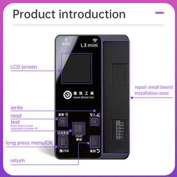 Мини программатор Luban L3 Dot Flex Cable Ремонт матрицы для Iphone X XR XS 11 12 13 Pro Max Face IC Chip Считывание и Запись данных аккумулятора