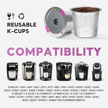 Многоразовый кофейный фильтр из 2 упаковок, прочный сетчатый кофейный фильтр, корзины-воронки для кофе, Сита для кофе, Материал из нержавеющей стали