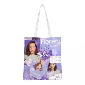 Модный принт Florence By Mills Сумка-тоут для покупок из переработанного холста, сумка для покупок через плечо