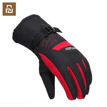 Мужские лыжные перчатки Youpin, сверхлегкие водонепроницаемые зимние толстые теплые перчатки, перчатки для сноуборда, перчатки для езды на мотоцикле, водонепроницаемые перчатки для снега