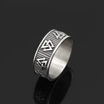 Мужчины из нержавеющей стали норвежский викинг символ Одина языческий компас кольцо-амулет